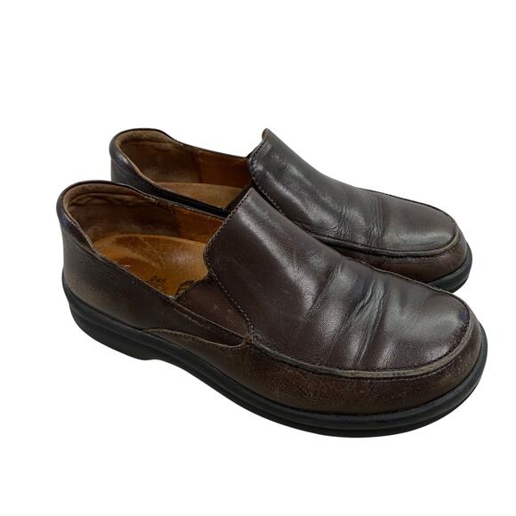 Birkenstock Footprints Loafers Womens 38 7 Brown Leather Pavia Slip On Shoe Clog - Picture 1 of 16